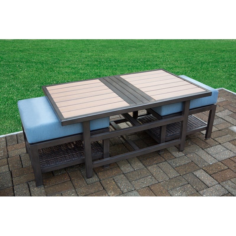Agio Portland Agio Coffee Table and Nesting Ottoman Set Find Your